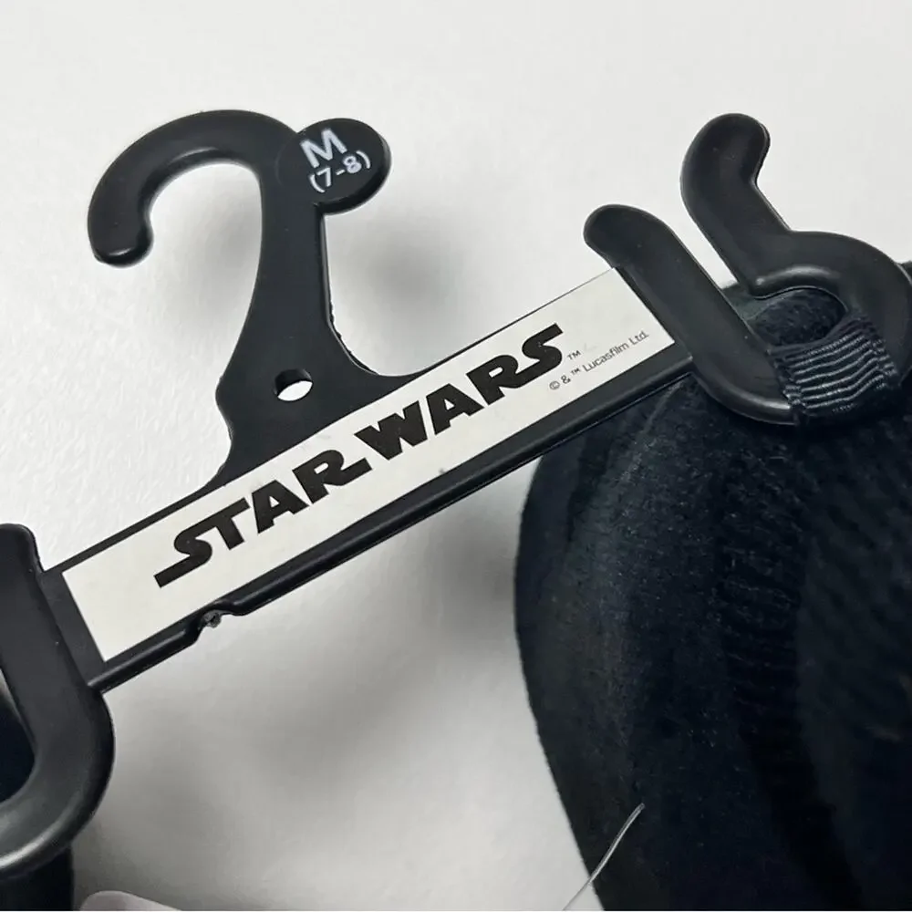 Star Wars Darth Vader  Character Boy's Black Slippers  Sz M 7-8